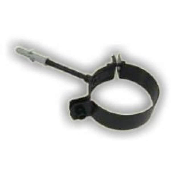 Staffa a parete nero opaco  per stufe a pellet diametro 80